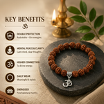 5 Mukhi Rudraksh Bracelet with Om