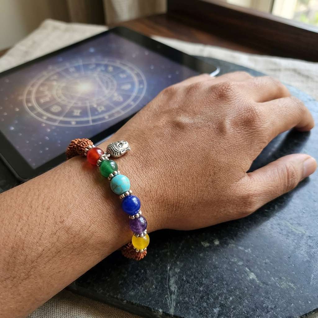 7 Chakra Rudraksh Bracelet