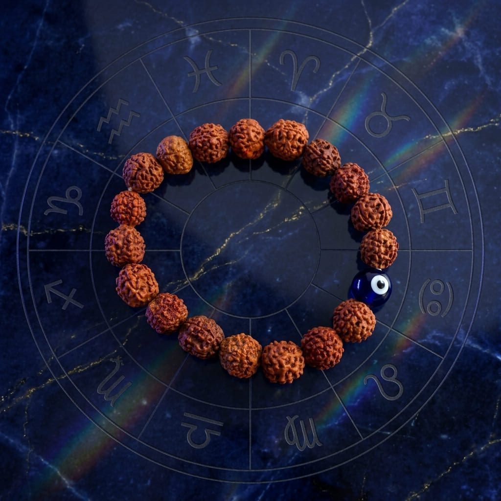 5 Mukhi Rudraksh Nazar Raksha Bracelet - Image 1 | Bhavishyavaani