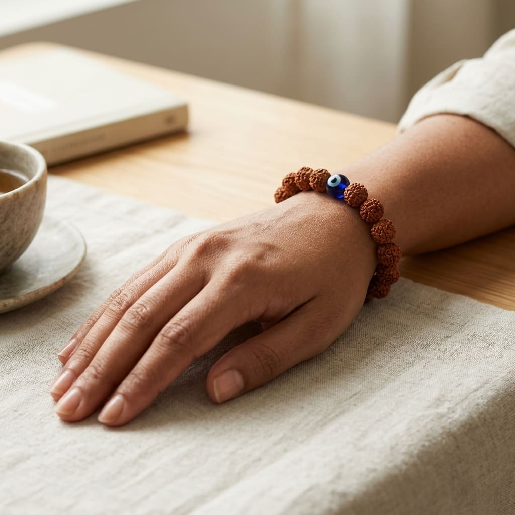 5 Mukhi Rudraksh Nazar Raksha Bracelet - Image 3 | Bhavishyavaani