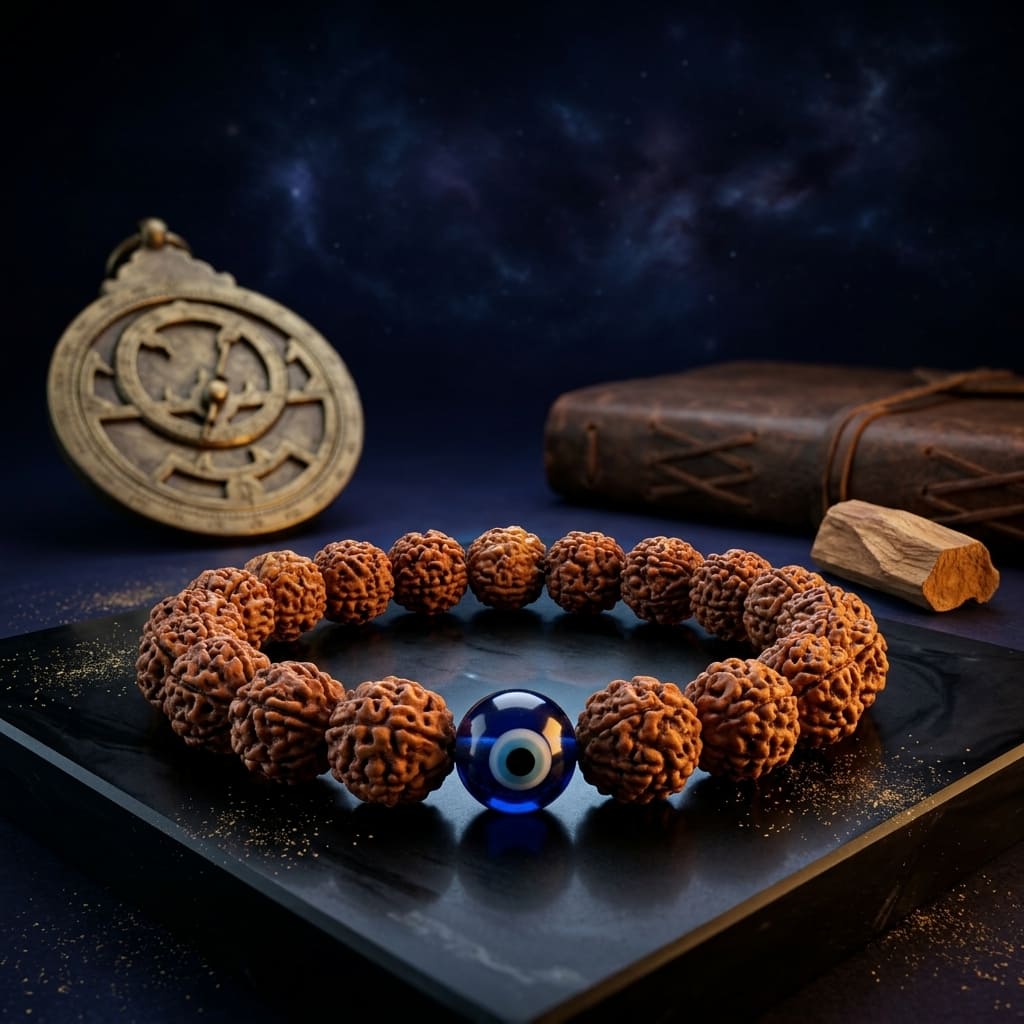 5 Mukhi Rudraksh Nazar Raksha Bracelet - Image 4 | Bhavishyavaani