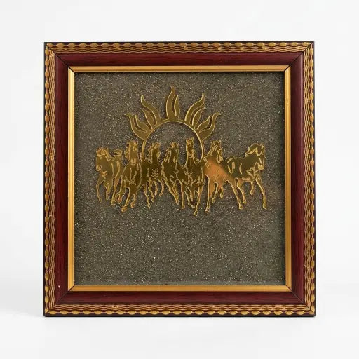 7 Horses Raw Pyrite Frame