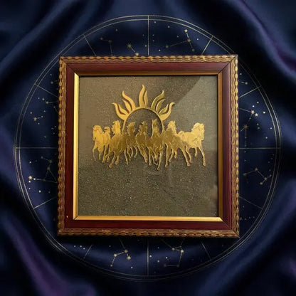 7 Horses Raw Pyrite Frame