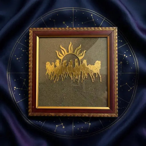 7 Horses Raw Pyrite Frame