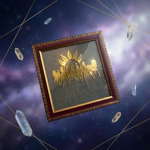 7 Horses Raw Pyrite Frame
