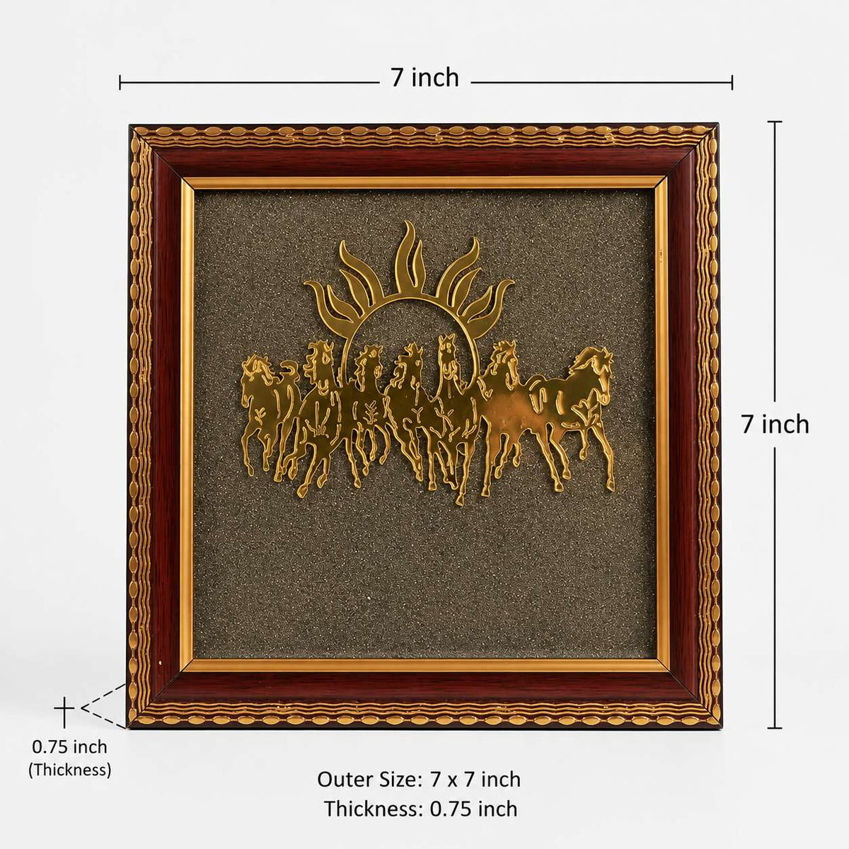 Vastu 7 Horses Pyrite Frame