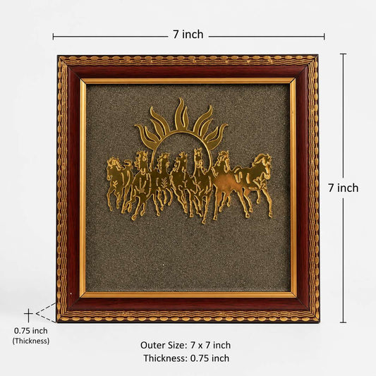7 Horses Raw Pyrite Frame
