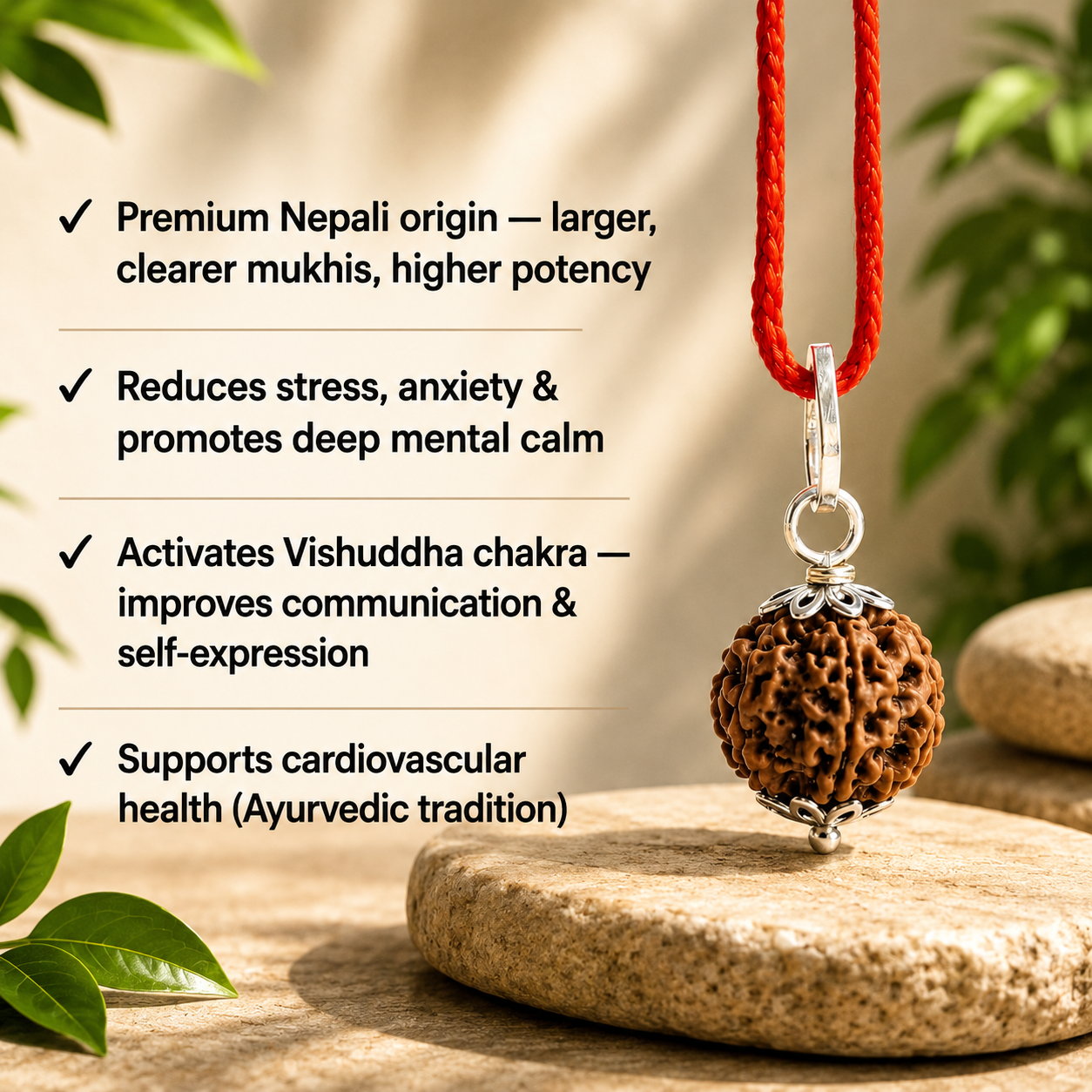 5 Mukhi Nepali Rudraksh Mala
