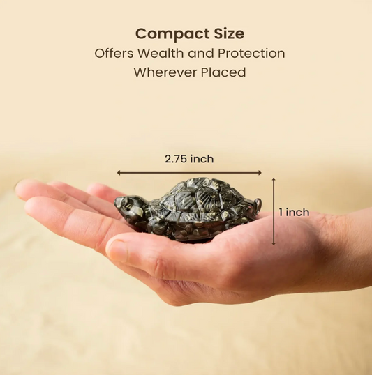 Pyrite Tortoise Figurine | Vastu Symbol for Wealth, Stability & Longevity