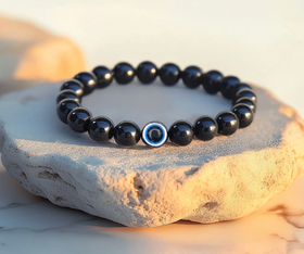 Evil Eye Bracelet with Black Obsidian | Nazar Protection Bracelet