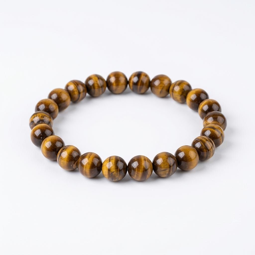 Tiger Eye bracelet on a white background