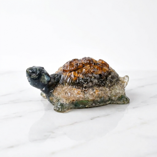 Collector's Edition Vastu Dhan Yog Tortoise studio product shot on white marble