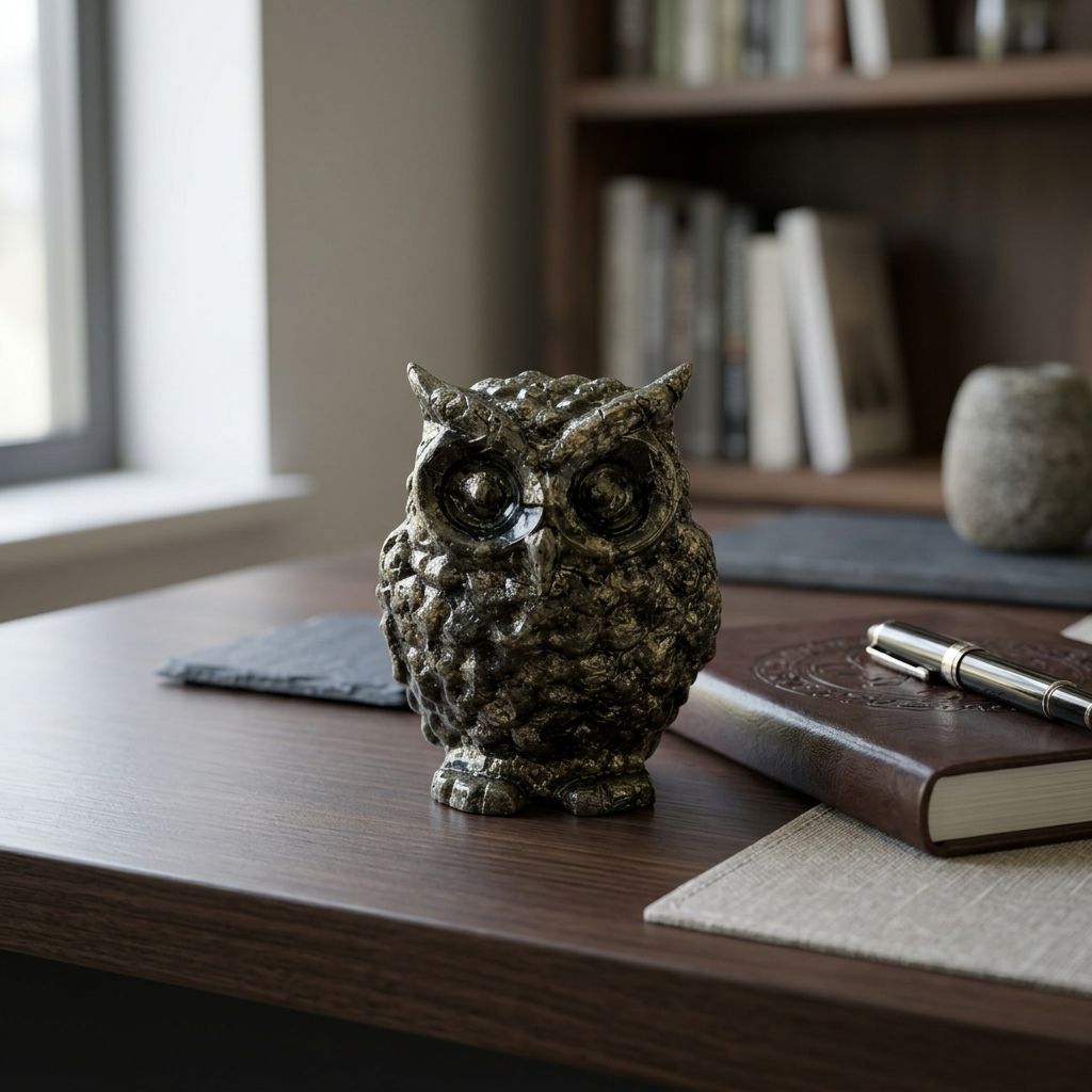 Pyrite Tortoise & Owl Combo | Vastu Wealth & Wisdom Set