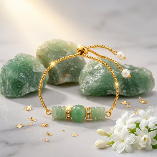 Green Aventurine Rakhi | Adjustable Rakhi's for Bhabhi