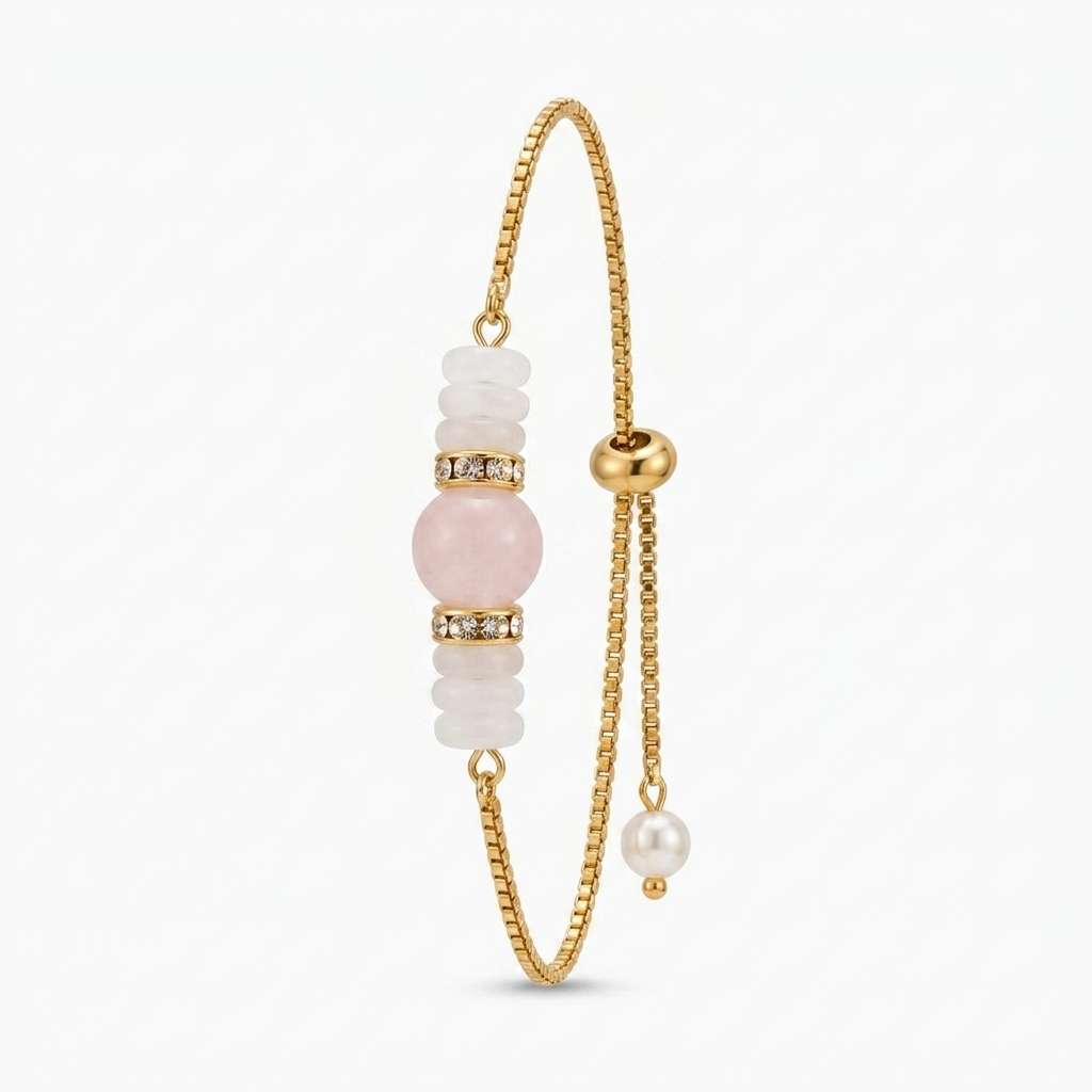Rose Quartz Rakhi | Adujtable rakhi's for Bhabhi