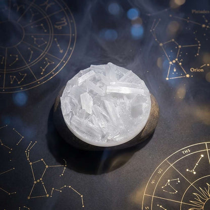 Raw Selenite Cleansing Plate | Natural Crystal Charging Plate