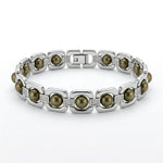 Silver Plated Pyrite Bracelet