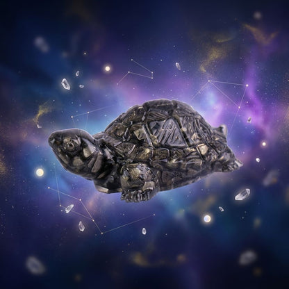 Pyrite Tortoise Figurine | Vastu Symbol for Wealth, Stability & Longevity