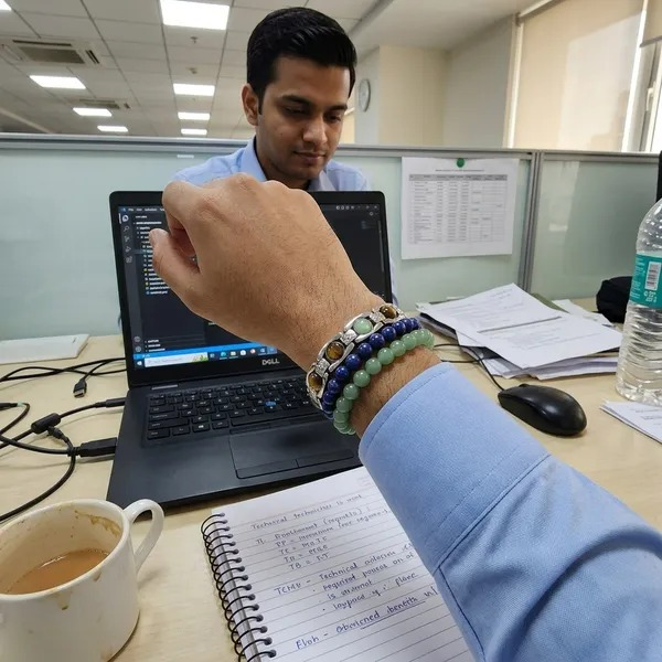 Customer wearing Energy Bracelets